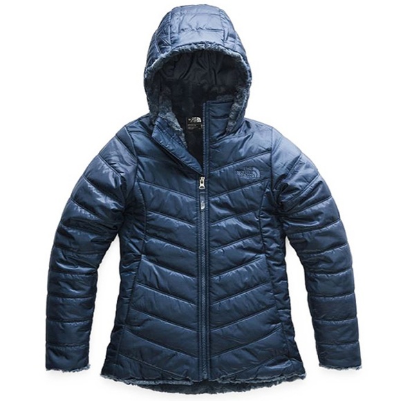 The North Face Other - The North Face Blue Mossbud Swirl Reversible Parka